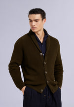 Load image into Gallery viewer, BRUNETTE MERINO SHAWL CARDIGAN
