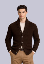 Load image into Gallery viewer, BRUNETTE MERINO SHAWL CARDIGAN
