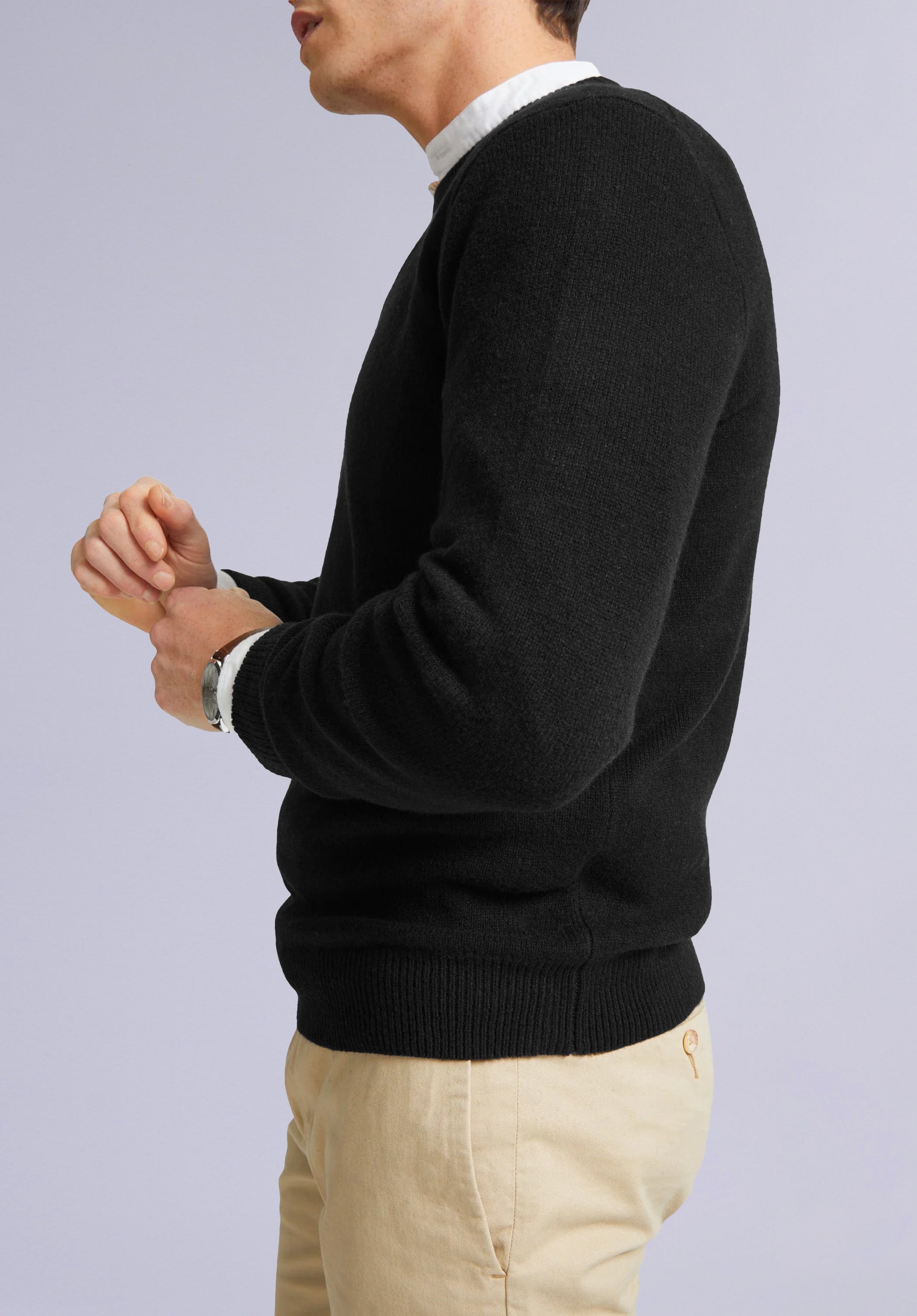 EBONY MERINO CREW SWEATER