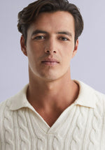Load image into Gallery viewer, SNOW MERINO POLO SWEATER
