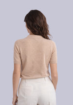 Load image into Gallery viewer, Champagne Prestige Summer Merino Polo
