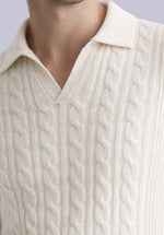 Load image into Gallery viewer, SNOW MERINO POLO SWEATER
