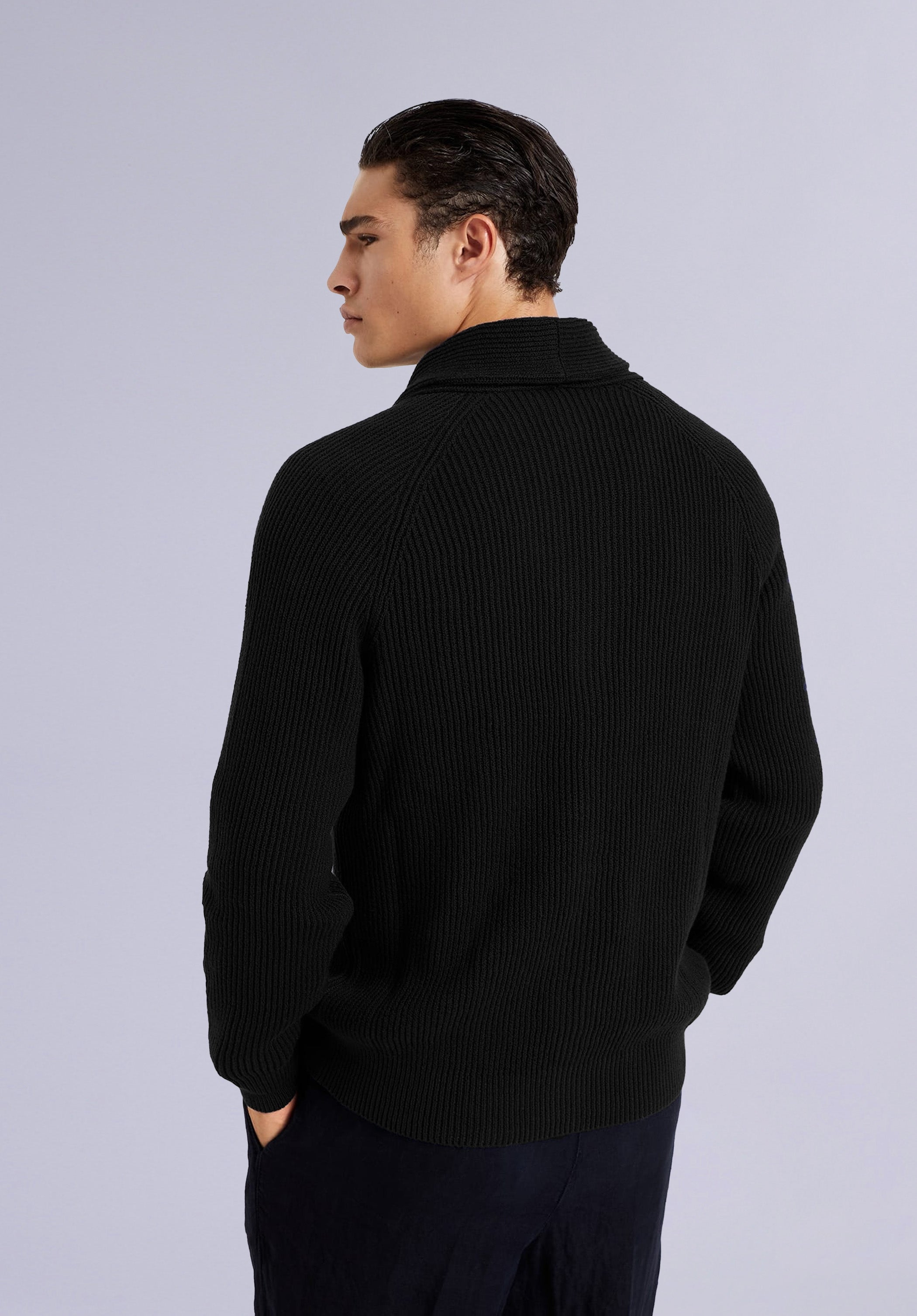 JADE MERINO SHAWL CARDIGAN