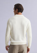 Load image into Gallery viewer, SNOW MERINO POLO SWEATER
