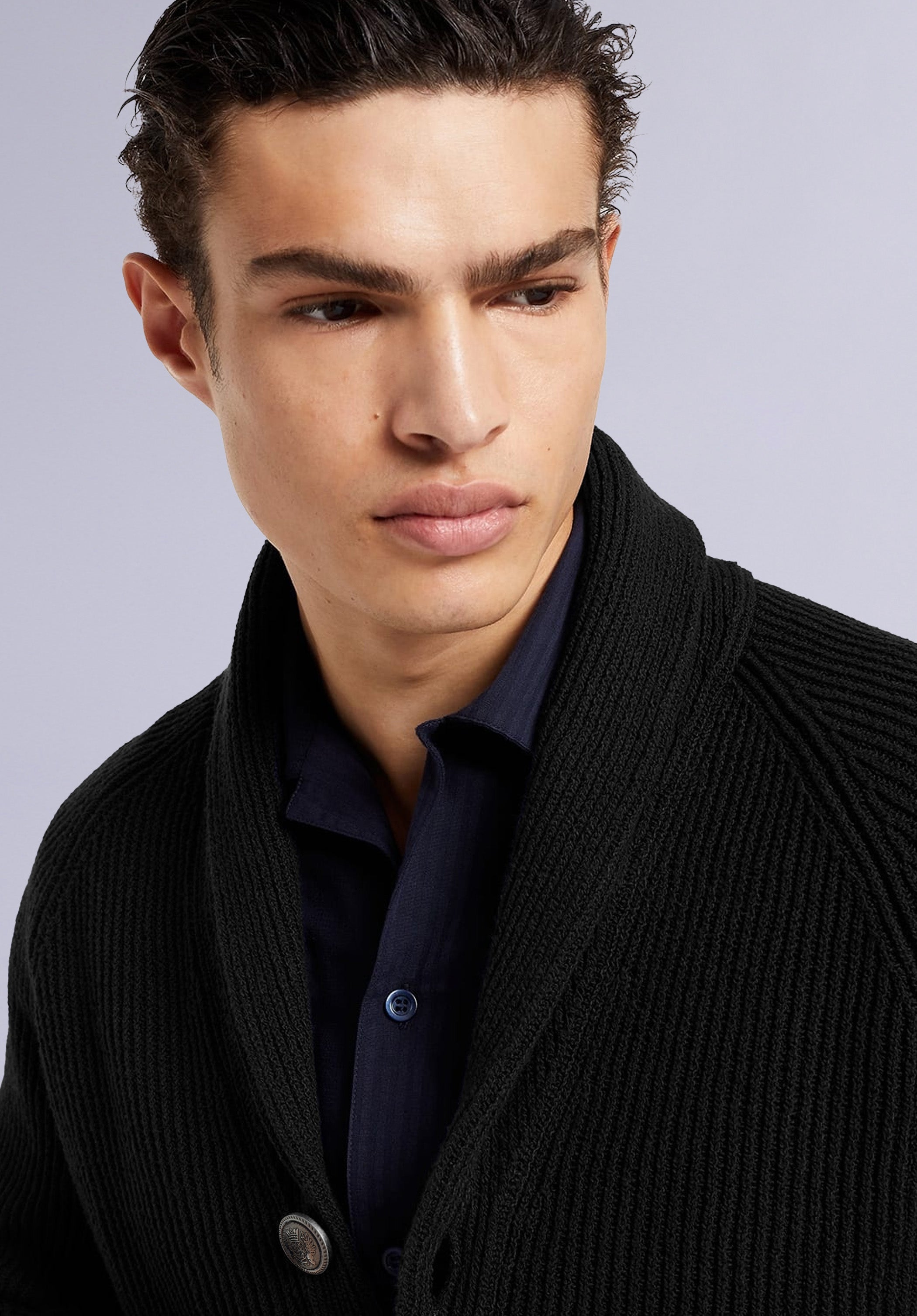 JADE MERINO SHAWL CARDIGAN