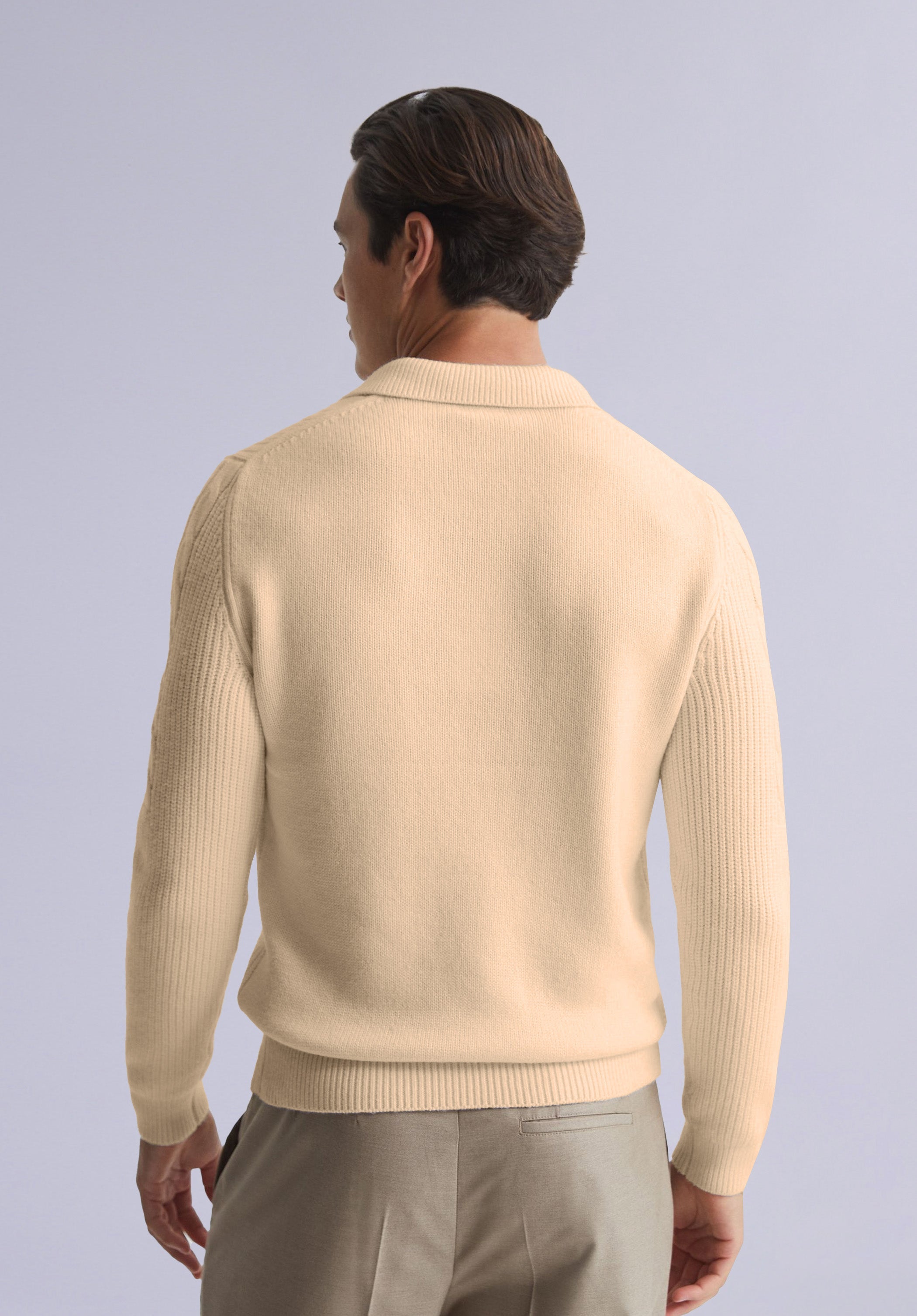 TUSCAN MERINO POLO SWEATER