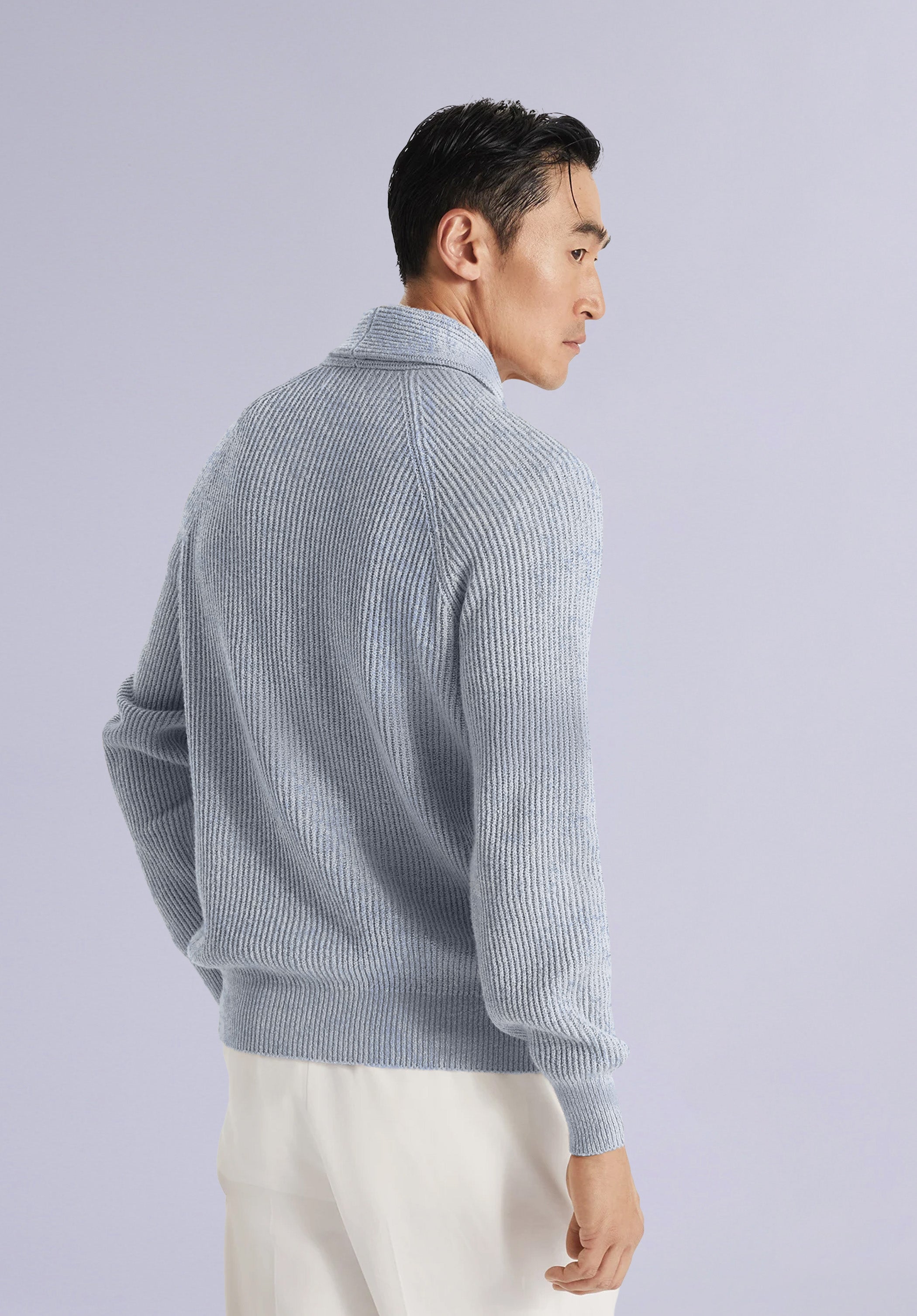 SLATE MERINO SHAWL CARDIGAN