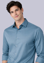 Load image into Gallery viewer, TEAL BAMBOO SILK SHIRT
