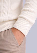 Load image into Gallery viewer, SNOW MERINO POLO SWEATER
