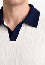 Load image into Gallery viewer, IVORY JACQUARD POLO
