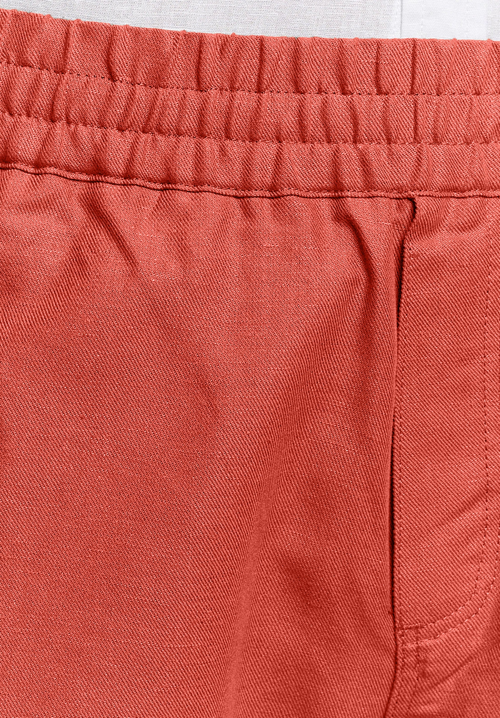 Vermilion  Cotton Linen Shorts