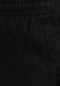 Onyx Cotton Linen Shorts