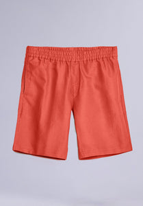 Vermilion  Cotton Linen Shorts