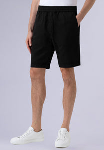 Onyx Cotton Linen Shorts