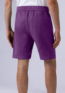 Mauve Cotton Linen Shorts