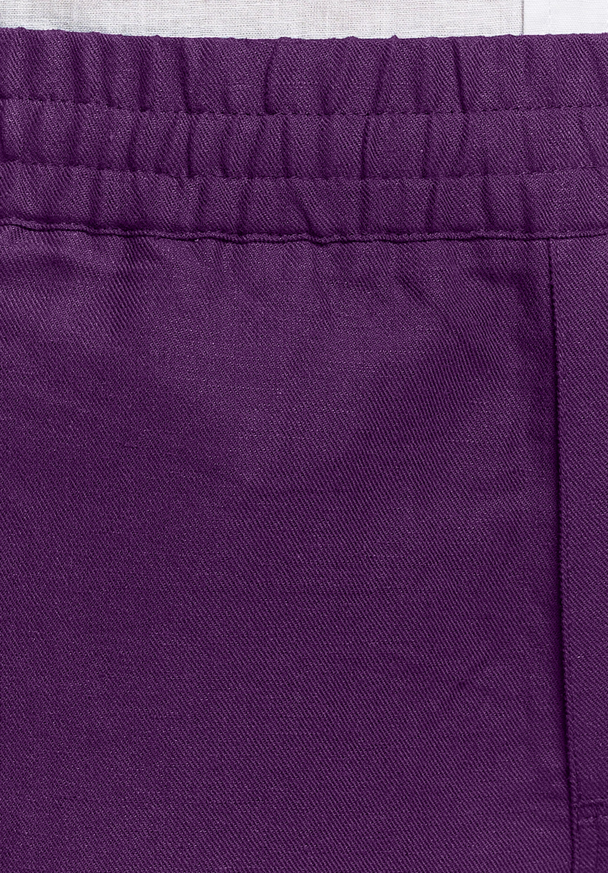 Mauve Cotton Linen Shorts