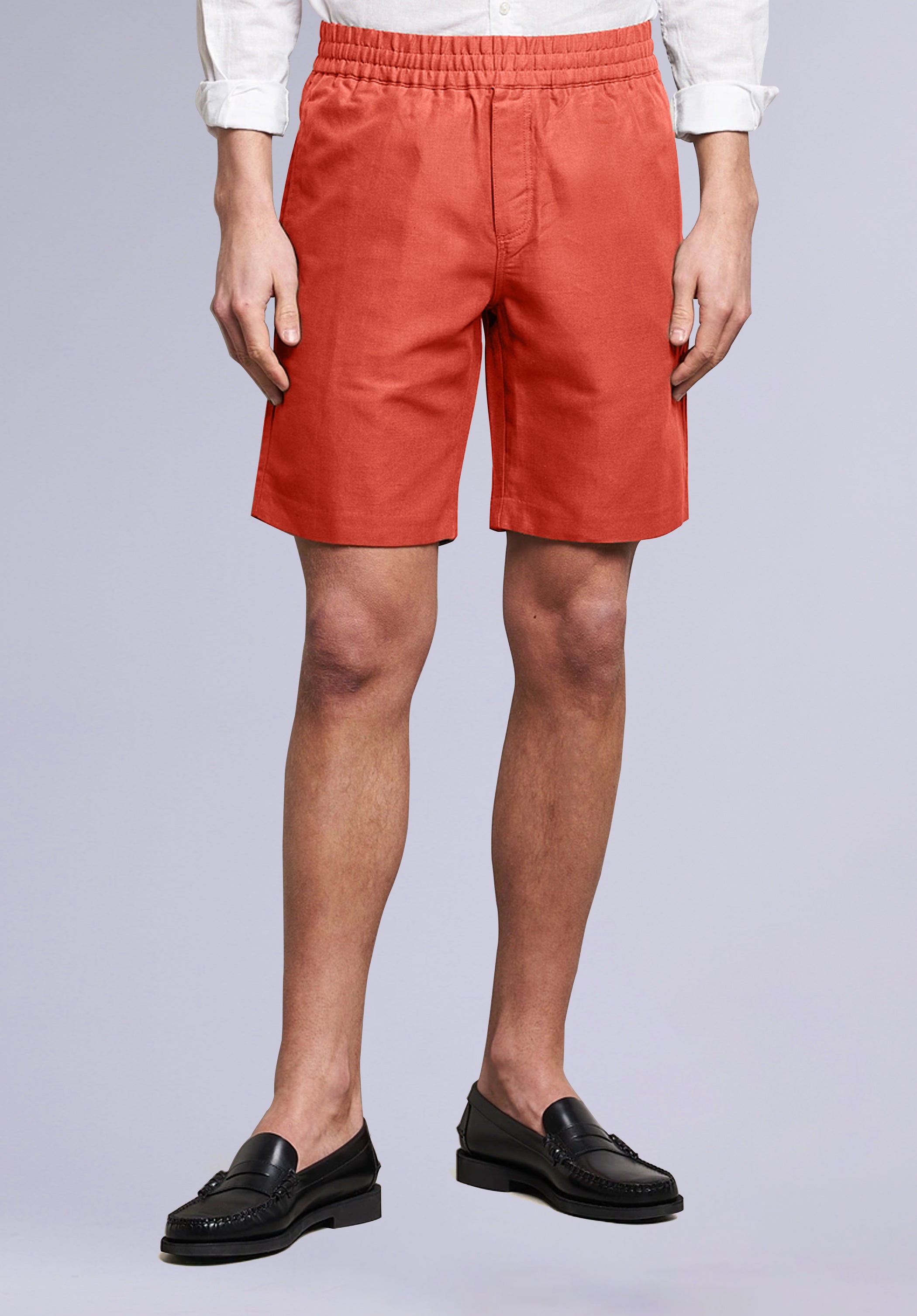 Vermilion  Cotton Linen Shorts