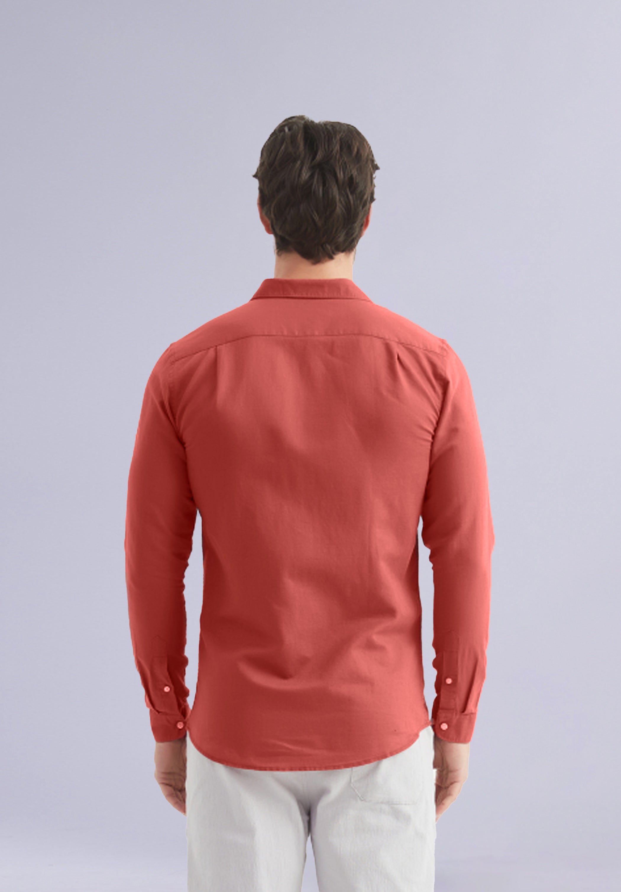 DARK CORAL BAMBOO SILK SHIRT