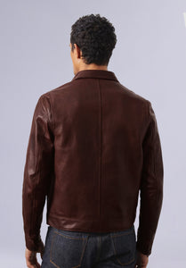 RETRO SCARLET LEATHER JACKET