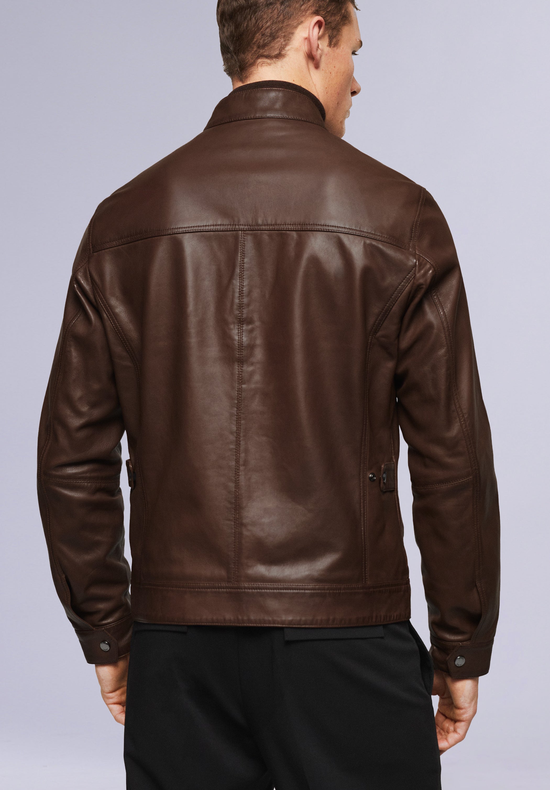 RUSTIC BRUNETTE LEATHER JACKET