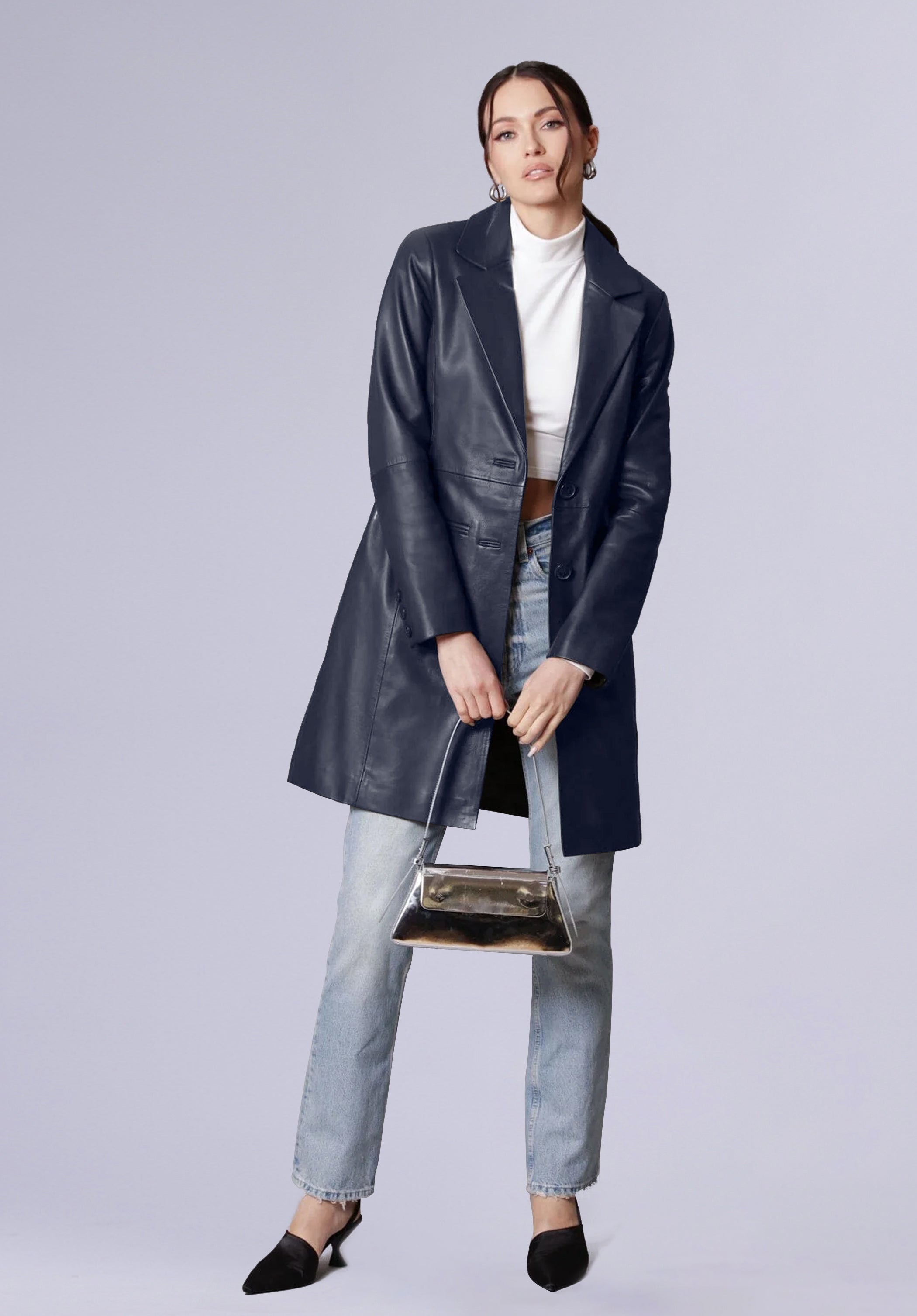 AURORA LEATHER COAT
