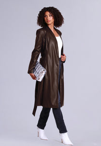 LUXE LEATHER WRAPCOAT