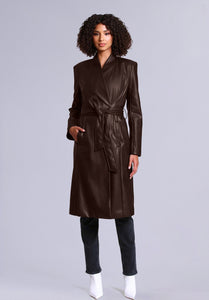 LUXE LEATHER WRAPCOAT