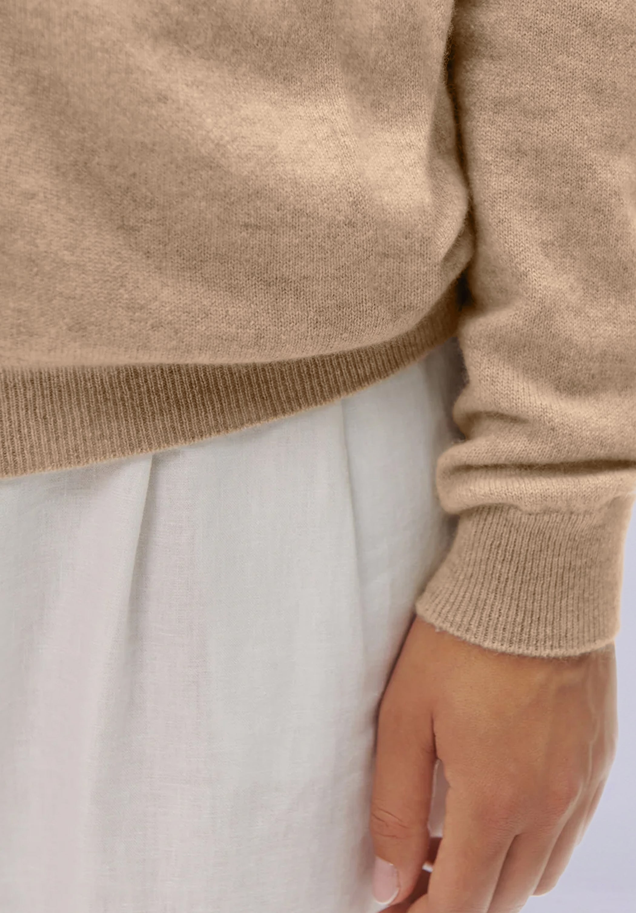 TAN MERINO CARDIGAN