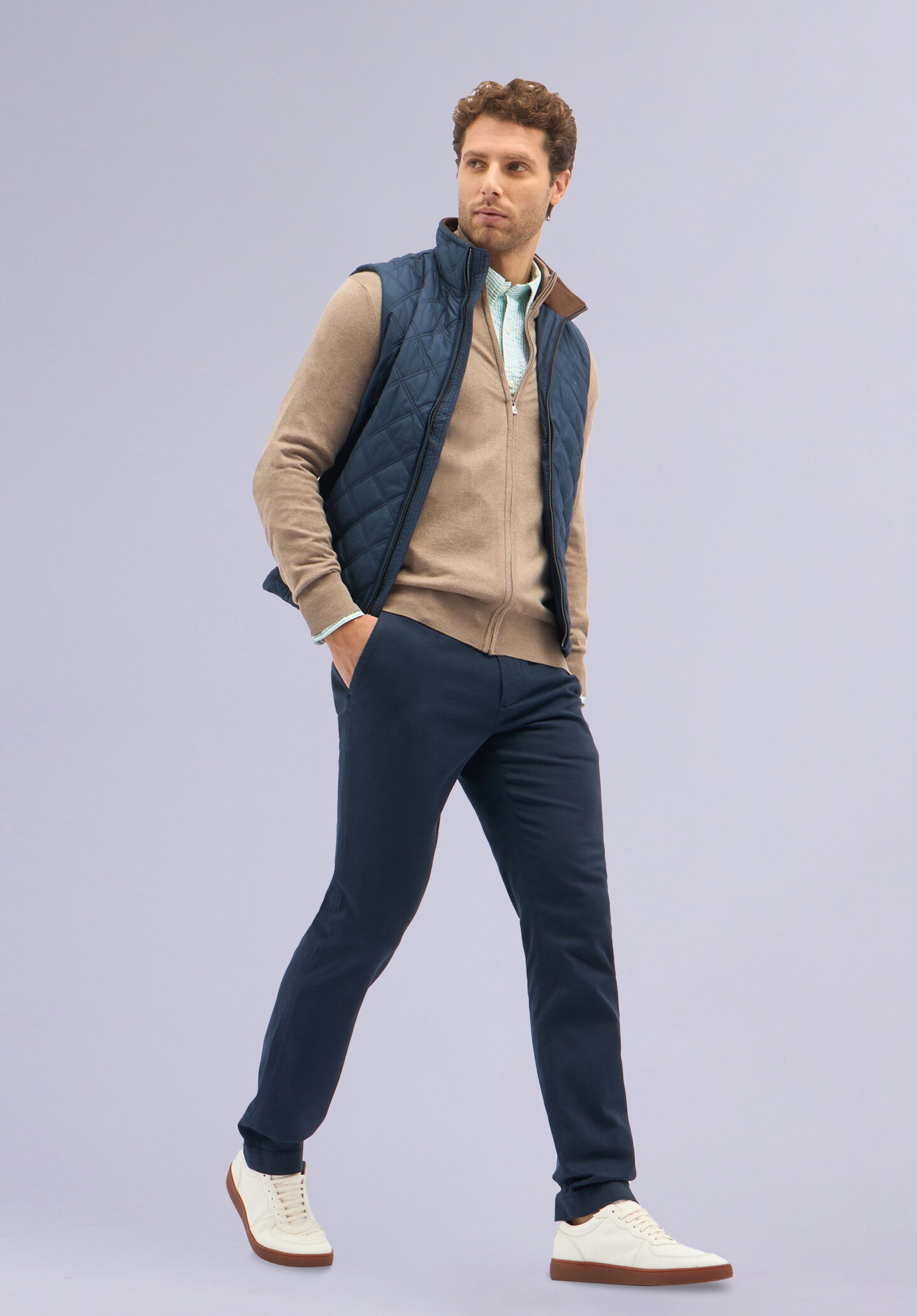 TAN MERINO CARDIGAN