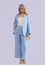 Load image into Gallery viewer, AQUA COTTON LINEN BLAZER
