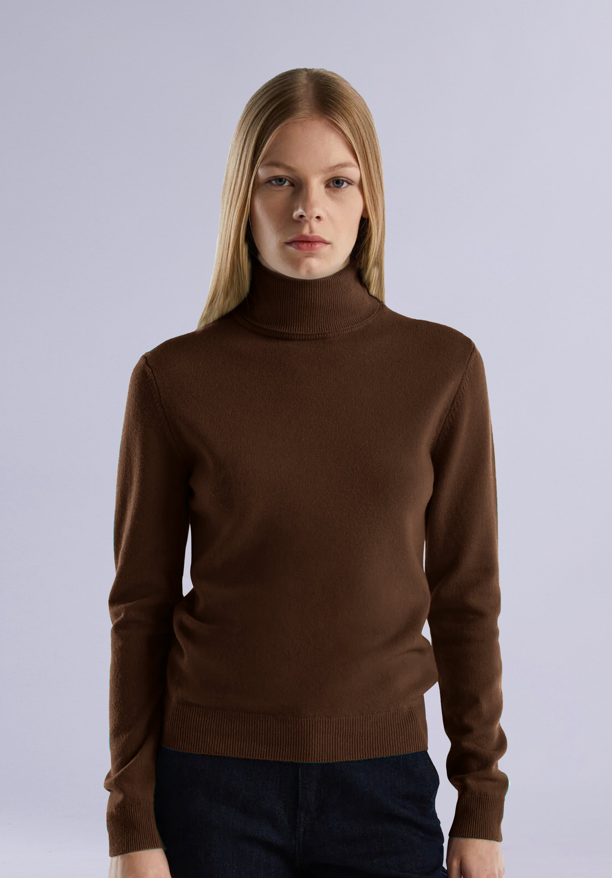 CARAMEL MERINO HIGH NECK