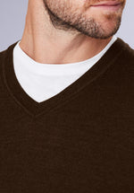 Load image into Gallery viewer, CARAMEL MERINO V NECK
