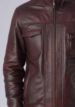 Load image into Gallery viewer, biker luxury leather jacket-men
