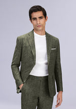 Load image into Gallery viewer, OLIVE NOTCH LINEN JACKET
