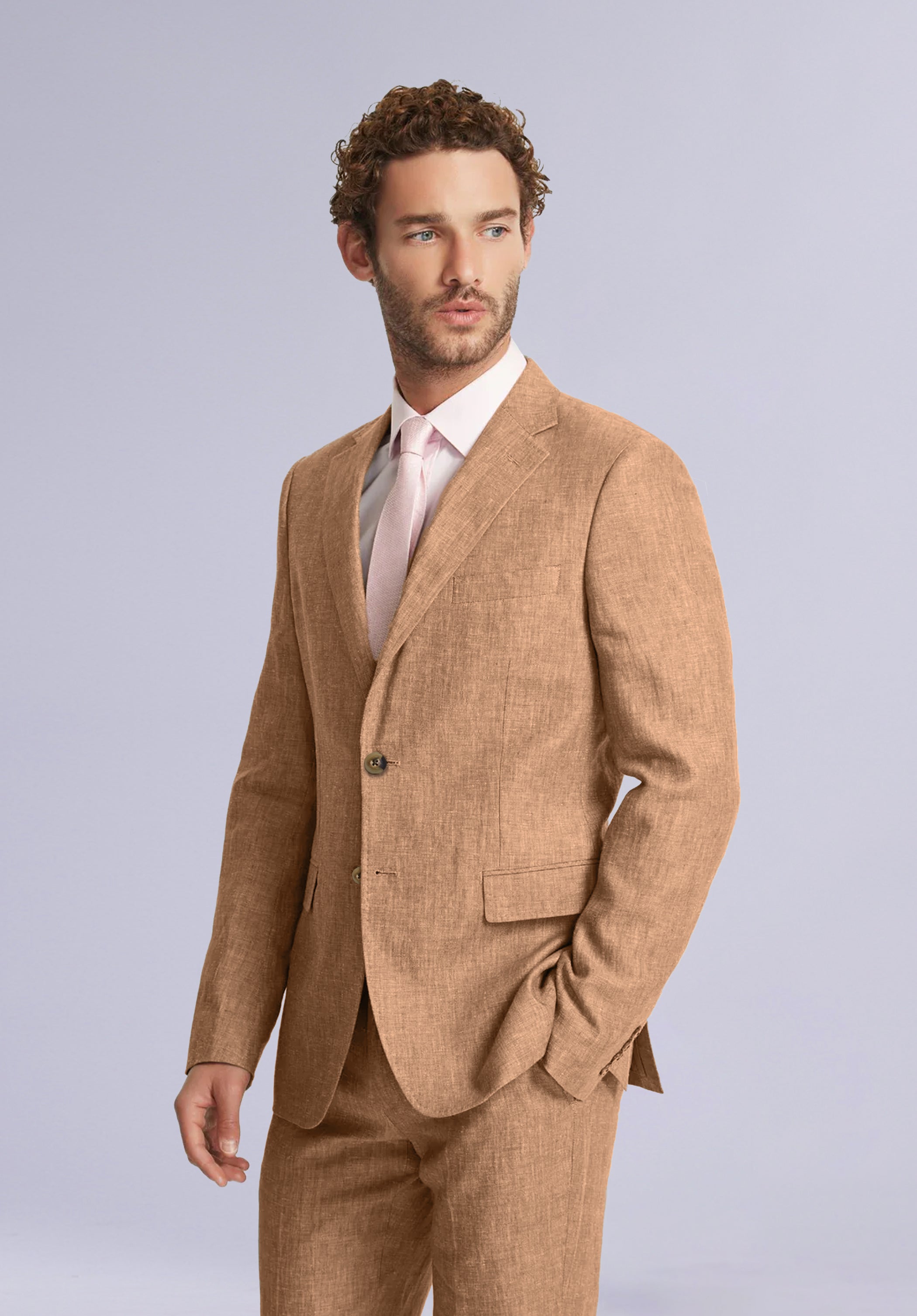 TAN LINEN BLAZER