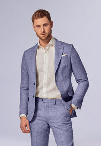 AQUA LINEN BLAZER