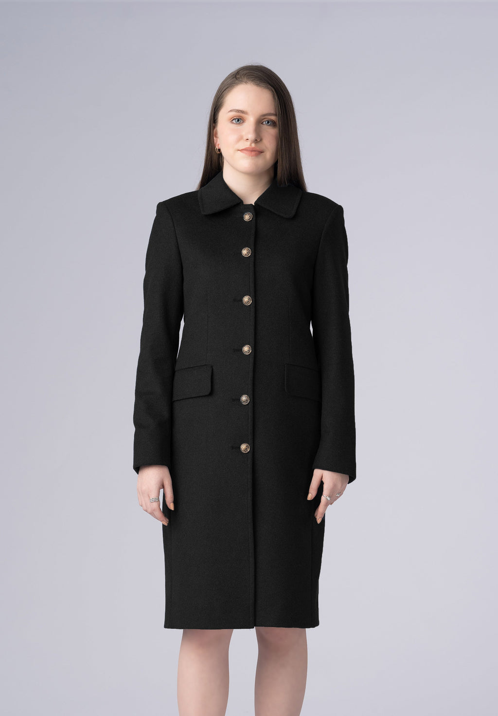 cashmere straight dress-coat